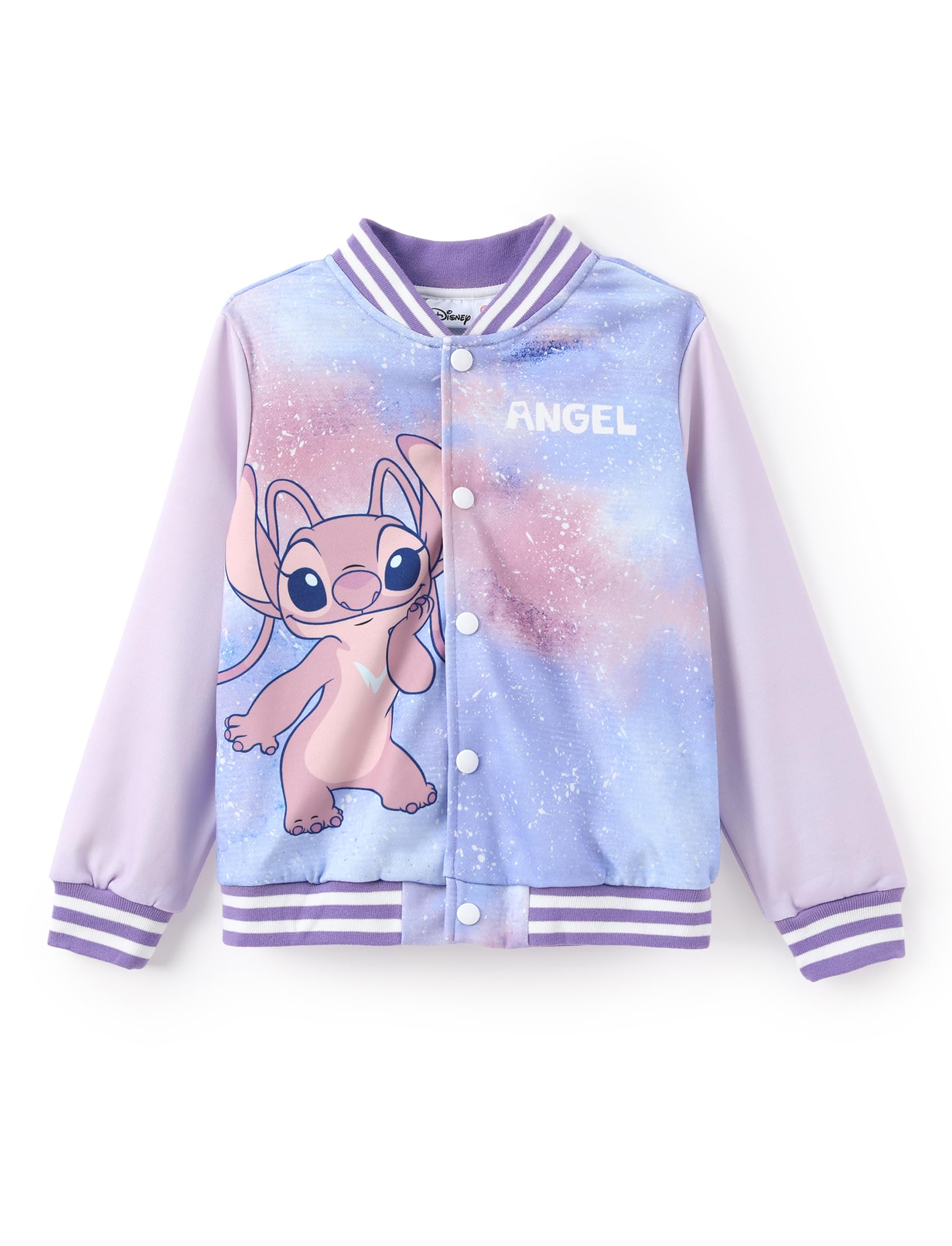 Disney Girl &amp; Boy Varsity Bomber Jacket Fall Sweatshirt Toddler to Big Kid | Officially Licensed Jacket with Mickey, Minnie, Spider-Man, Gwen, Toy Story, Cars, Frozen, Princess, Stitch, Zootopia Designs