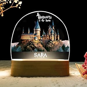 Regalos Harry Lámpara Personalizada Infantil - Regalos Originales magia hermione merchandising para bebes niños adultos Lampara de mesita de noche Regalos (H0GWARTS)