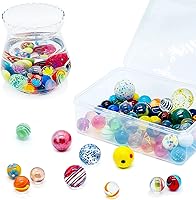 Vista 13 de 20 canicas vintage a granel para niños de 4 a 8 a 12 años, aficionado para canicas, juego de canicas, canicas pequeñas, juguete (0.630 in)