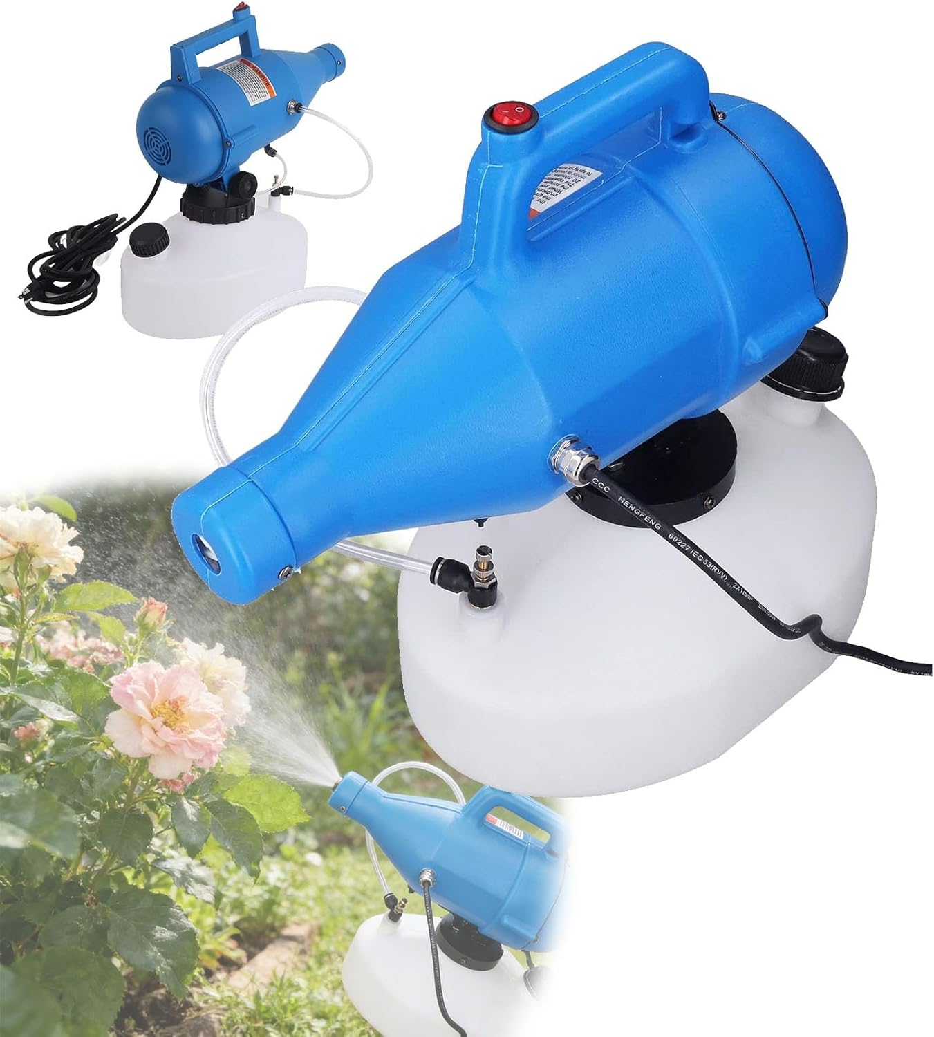 Lightweight Handheld ULV Fogger Sprayer, Electric Mist Sprayer with Tank (4.5L Tank), Rechargeable Portable Fogger Sprayer for Indoor Outdoor Working Lawn Garden