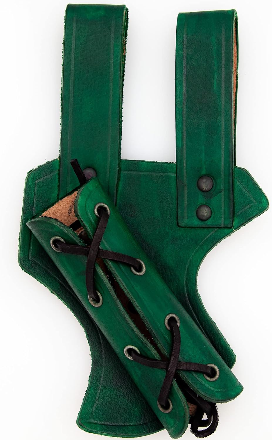 Armory Replicas™ - Genuine Bovine Leather Hawk Wood Sword Frog - Medieval Inspired Adjustable LARP Sabre Rapier Sword Weapon Frog Holster Holder Accessory