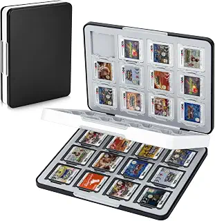 Homgaty 3DS ソフトケース 48枚 3DS/DS対応 3DSカセット ケース DSソフト 収納 ゲームカードケース 保護 持ち運び便利 防塵（黒）