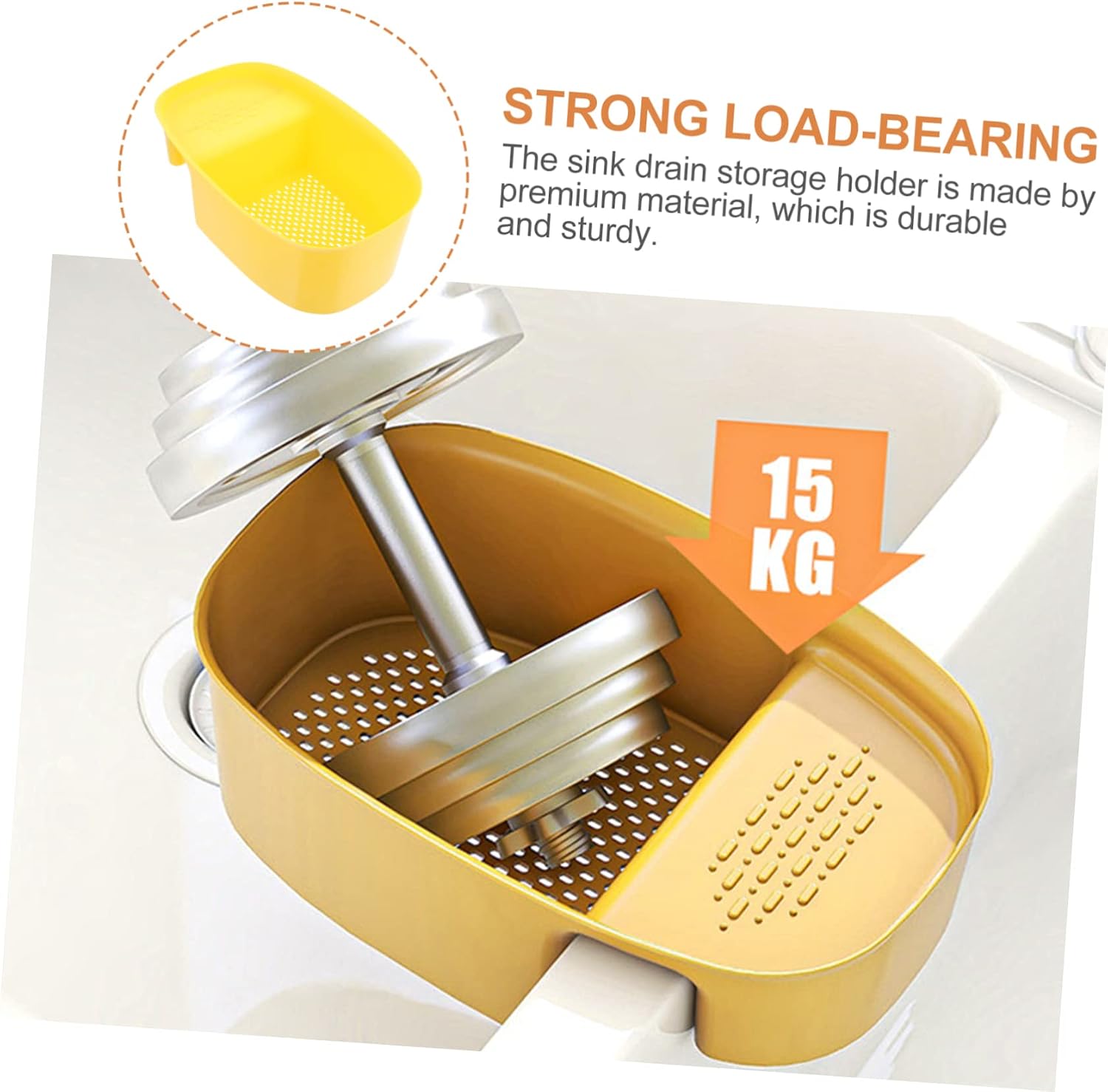 Mikinona Sink Drain Basket Hanging Sink Strainer Colander over the Drain Basket Multifunction Mesh for Fruit Vegetable Washing and Draining 8.26 X 5.31 X 3.03 in