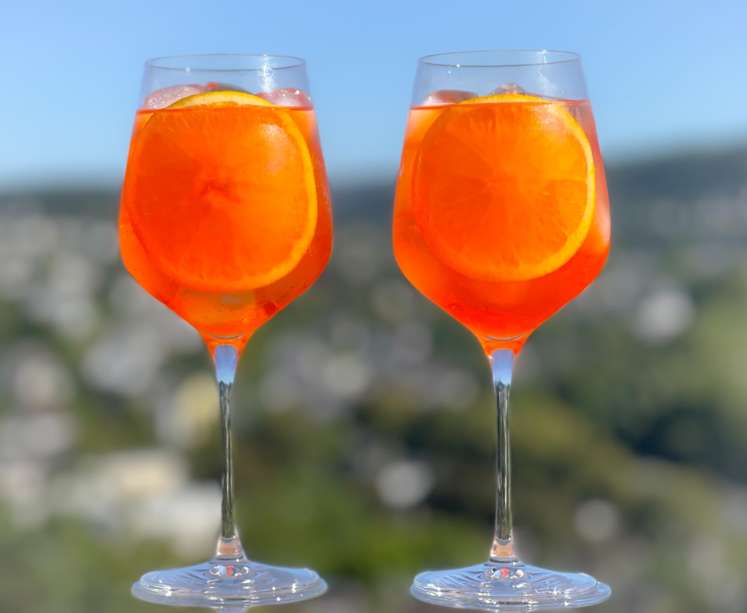Topkapi Aperol Spritz - Set di 6 bicchieri da aperol in vetro professionale per Aperol Spritz, Lillet, Hugo, Amalfi, cocktail
