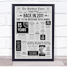 Born In 2011 Grey Newspaper Birthday Facts Any Year Any Age Personalised Print | What Happened The Year You Were Born, Custom Print, 16th 18th 20th 21st 30th 40th 50th 60th 70th 80th 90th 100th