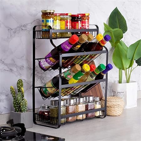 Amazon 調味料ラック スパイスラック シンクサイドラック 多機能のキッチン収納ラック 調味料ストッカー 台所デスクトップ 調味料収納 台所収納ラック 調味料棚 調味料入れ 大容量 省スペース お風呂 浴室 台所 タワー 調味料 スパイスラック オンライン通販