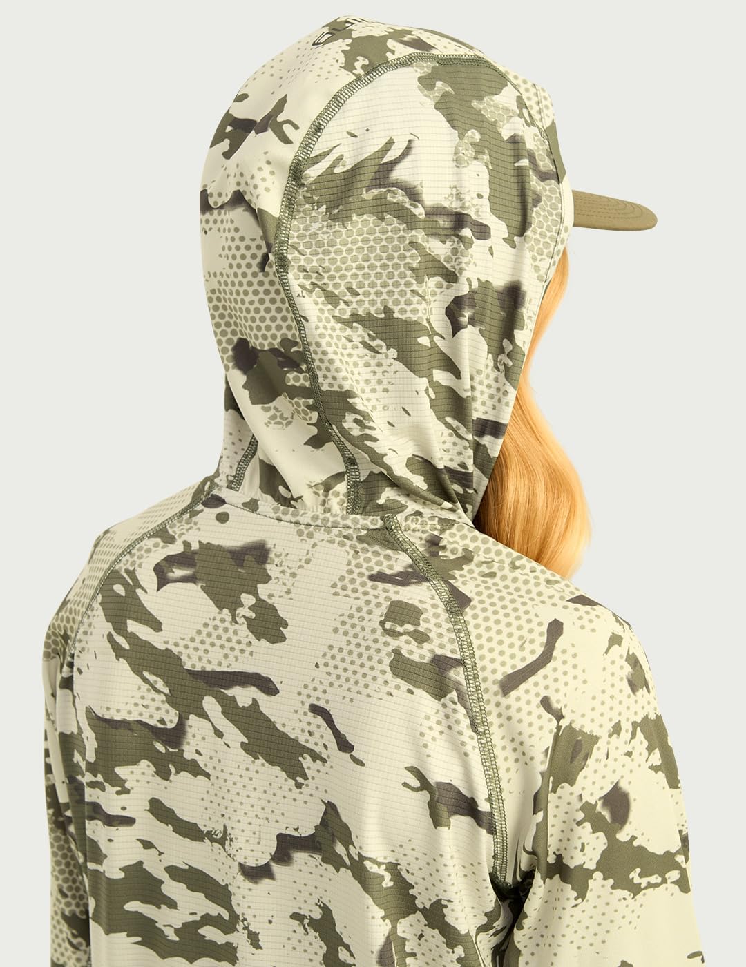 HUK Kids Icon KC Scott Patterned Hoodie, Performance Hooded Fishing Shirt
