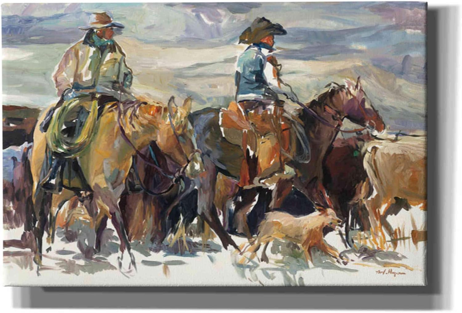 Epic Graffiti 'The Roundup' by Marilyn Hageman, Canvas Wall Art, 18"x12"