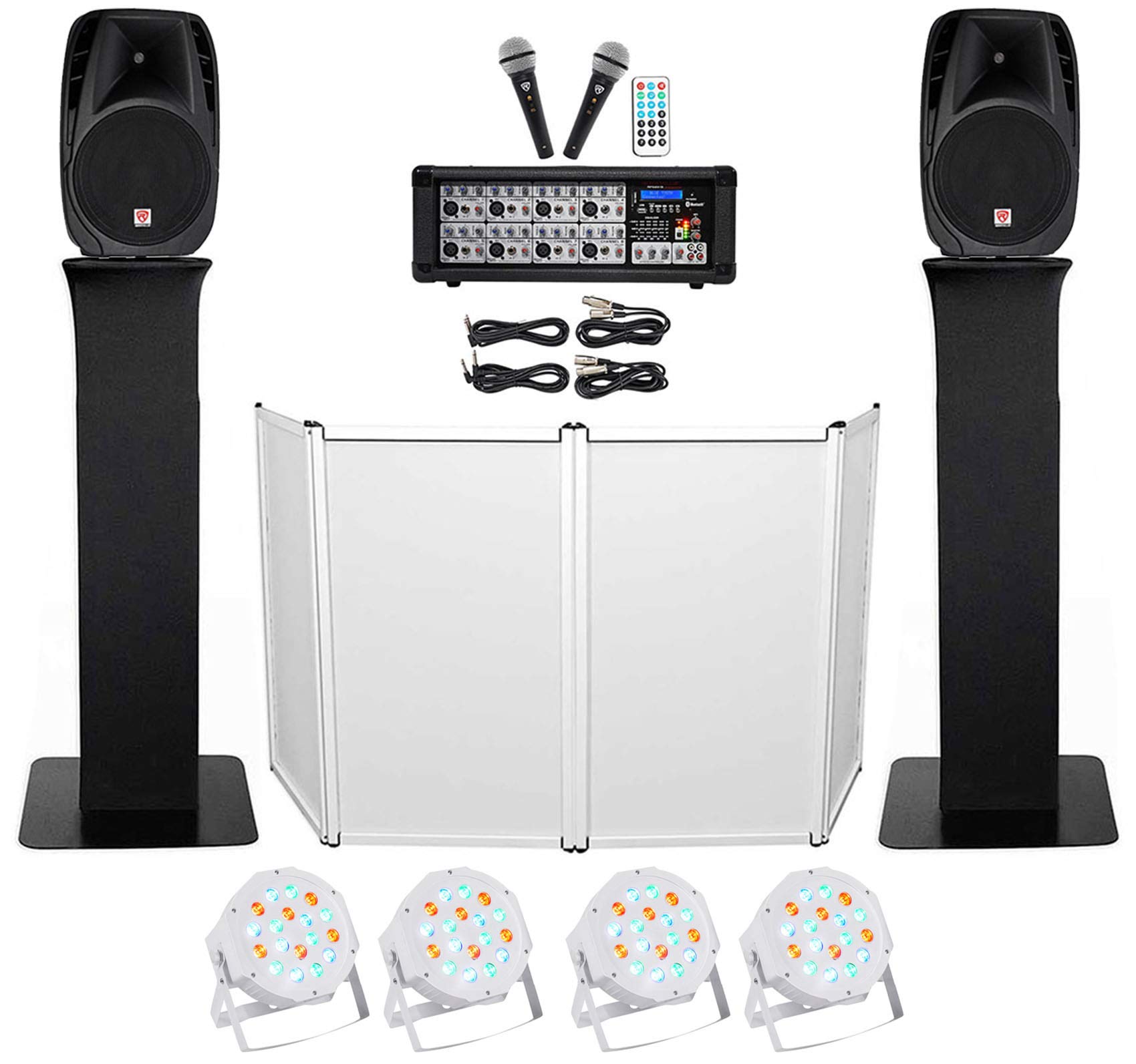 Amazon.com: Paquete DJ con altavoces de 15 pulgadas+mezclador