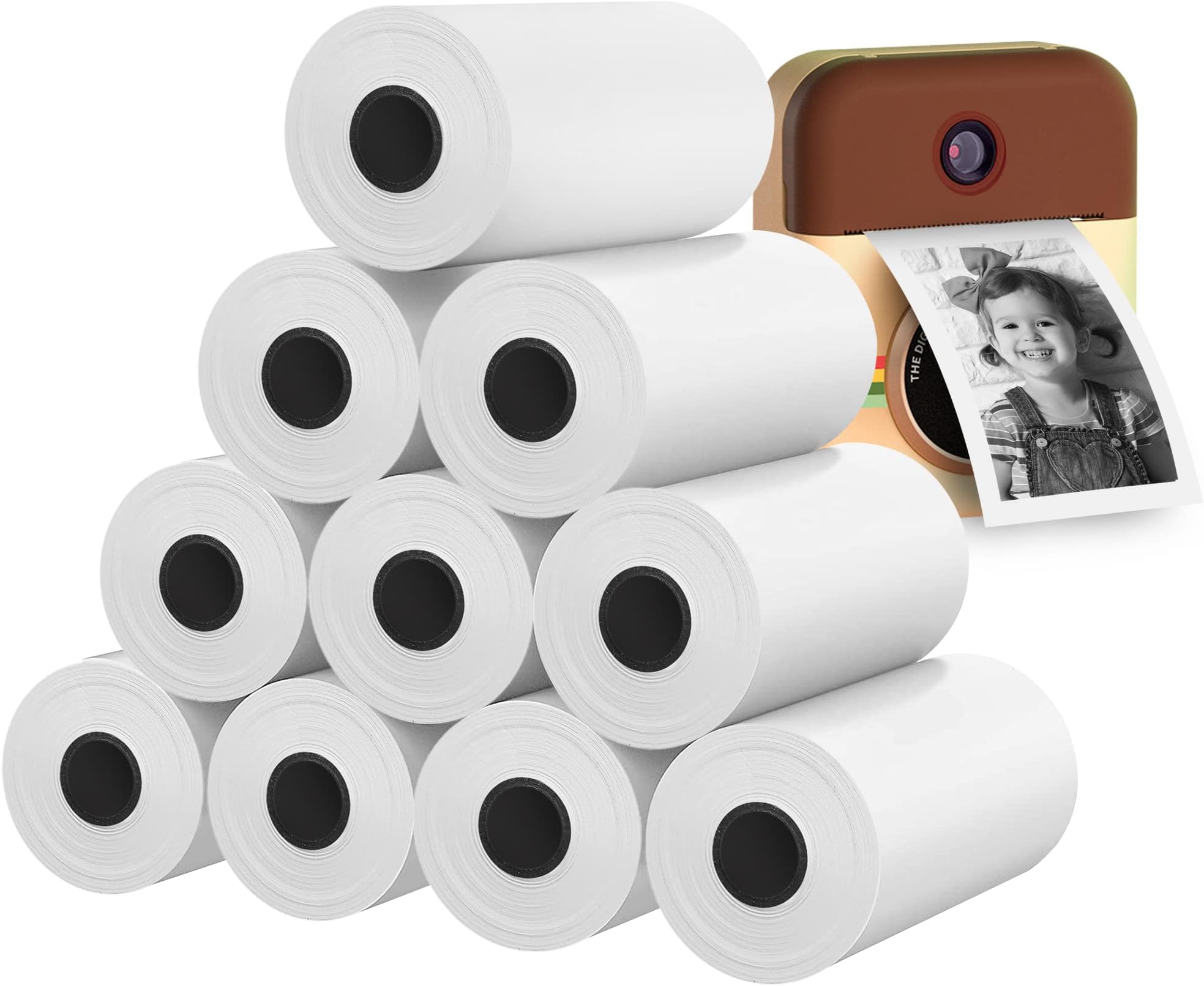 5 Rolls Print Paper for WEEFUN Instant Print Camera Kids Camera 1080P HD Digital