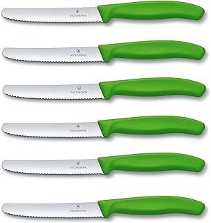 Victorinox - Juego de Cuchillos de Mesa (6 Unidades), Mango de Color Verde