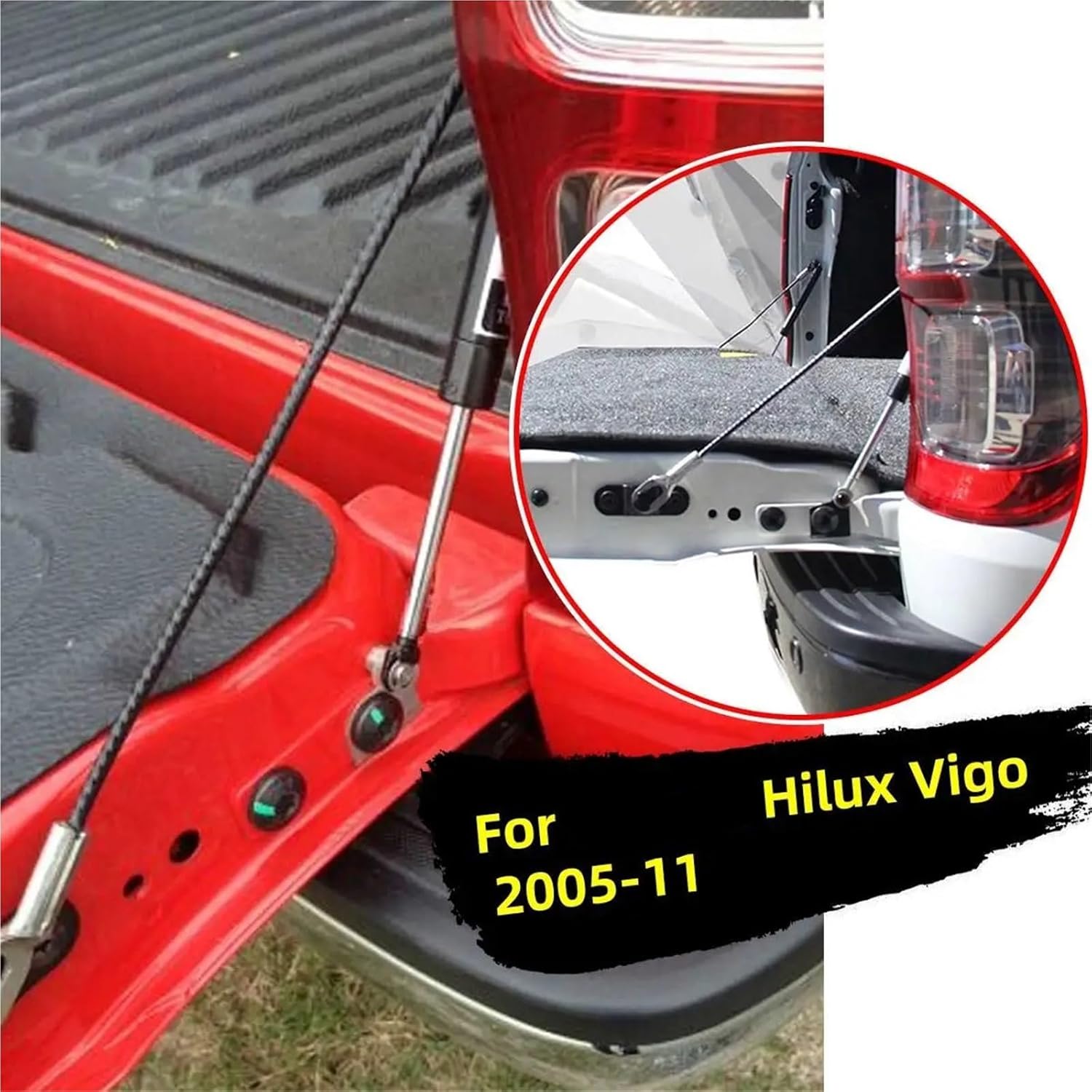 Rear Tailgate Gas Strut Compatible With Toyota Hilux Vigo SR5 2005 2006 2007 2008 2009 2010 2011 Aluminum Shock Damper 1/2PCS(2PCS)