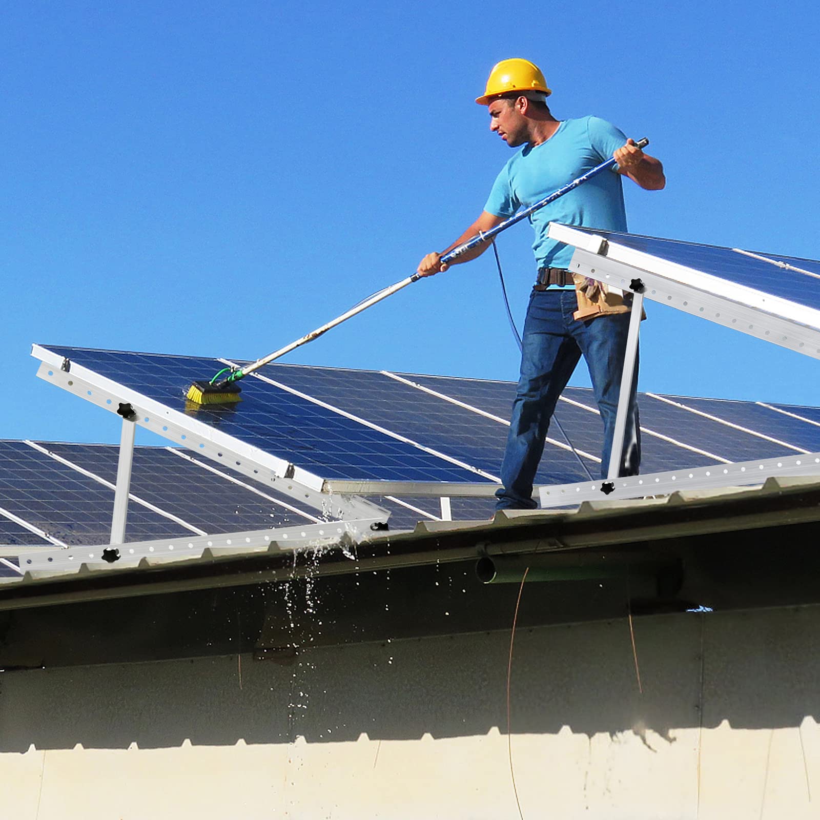 UISEBRT Soporte de Inclinación para Panel Solar de 104 cm - Plegable, para Techo de Barco, Autocaravana - 2 Unidades