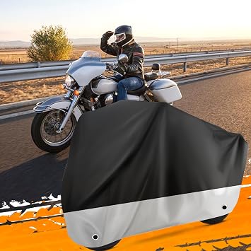 Motorcycle Cover Waterproof Outdoor Protection with Lock-Holes