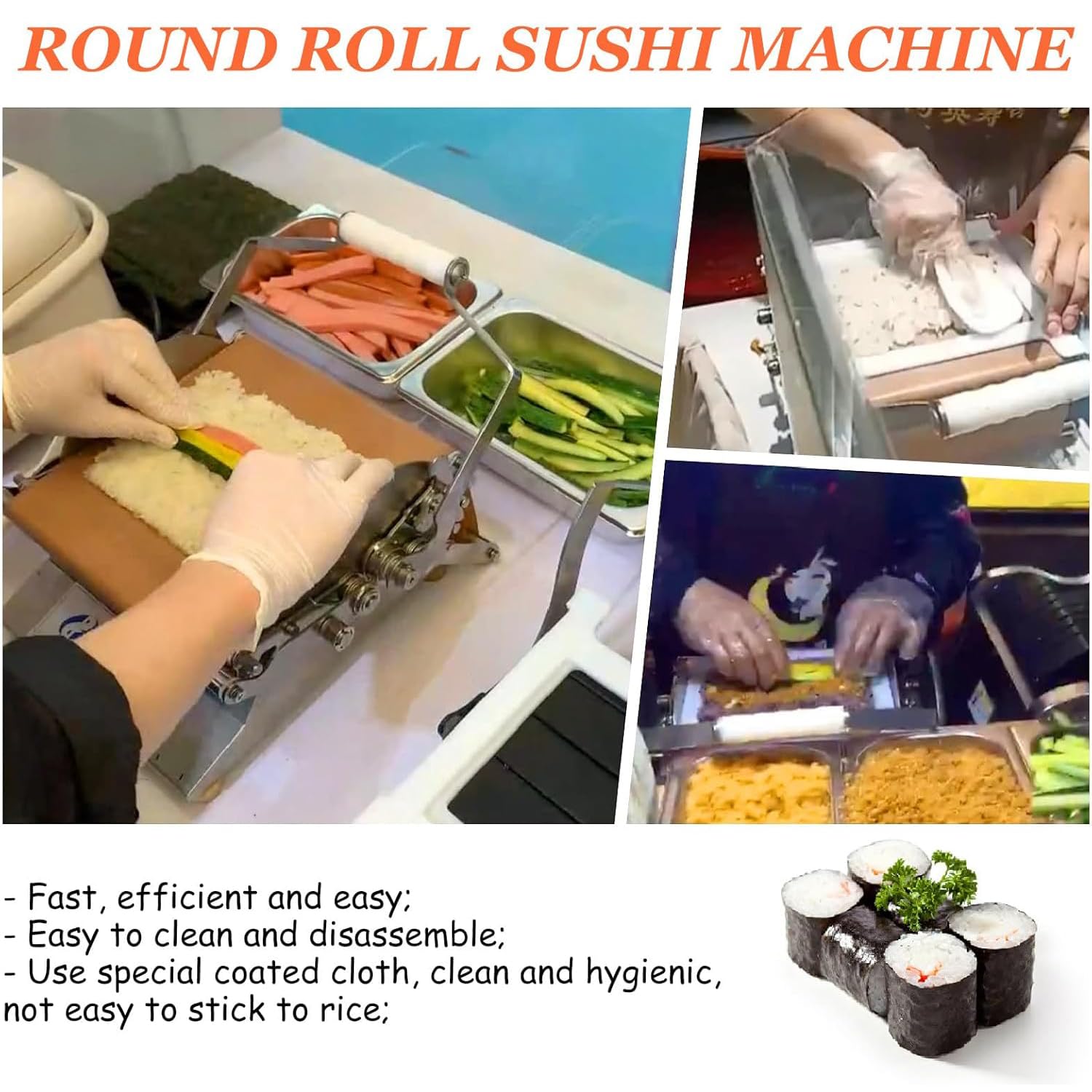 Ręczne narzędzie do zwijania sushi, okrągłe foremki dla początkujących, do kuchni i restauracji