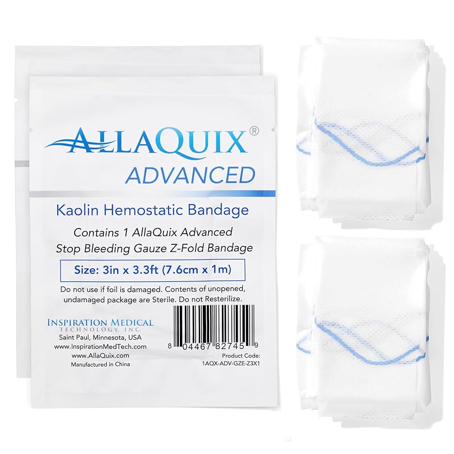 感染症emergency Amazon.com: AllaQuix Advanced Kaolin Hemostatic Gauze – Z