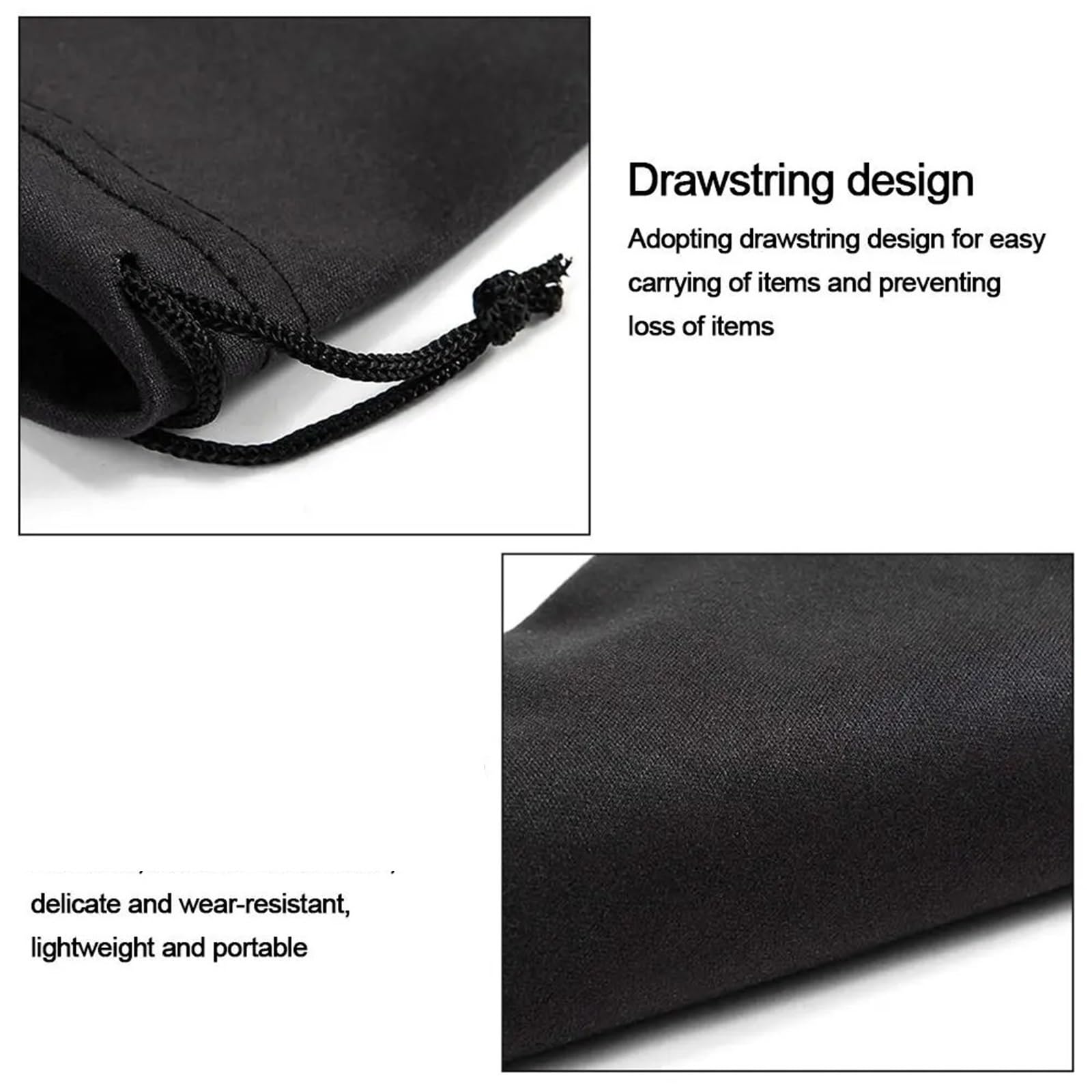 Lot de 36 pochettes à lunettes avec cordon de serrage pour lunettes de
