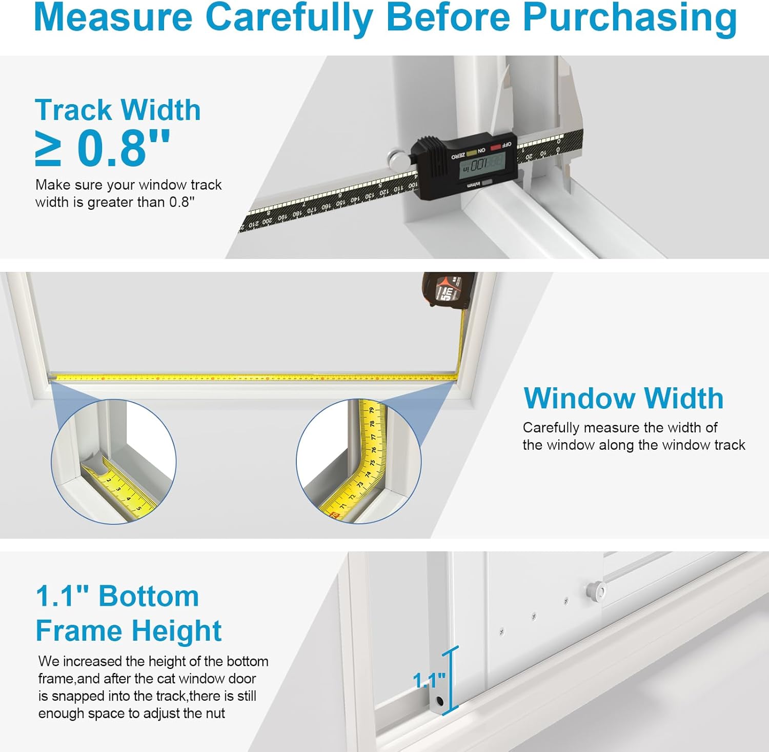 Cat Door for Window,Adjustable to Fits 33"-38" Width Sliding Windows,Aluminum Frame Window Cat Door Insert,Magnetic Close Cat Window Door,Quick Install Window Pet Door for Cats & Small Dogs