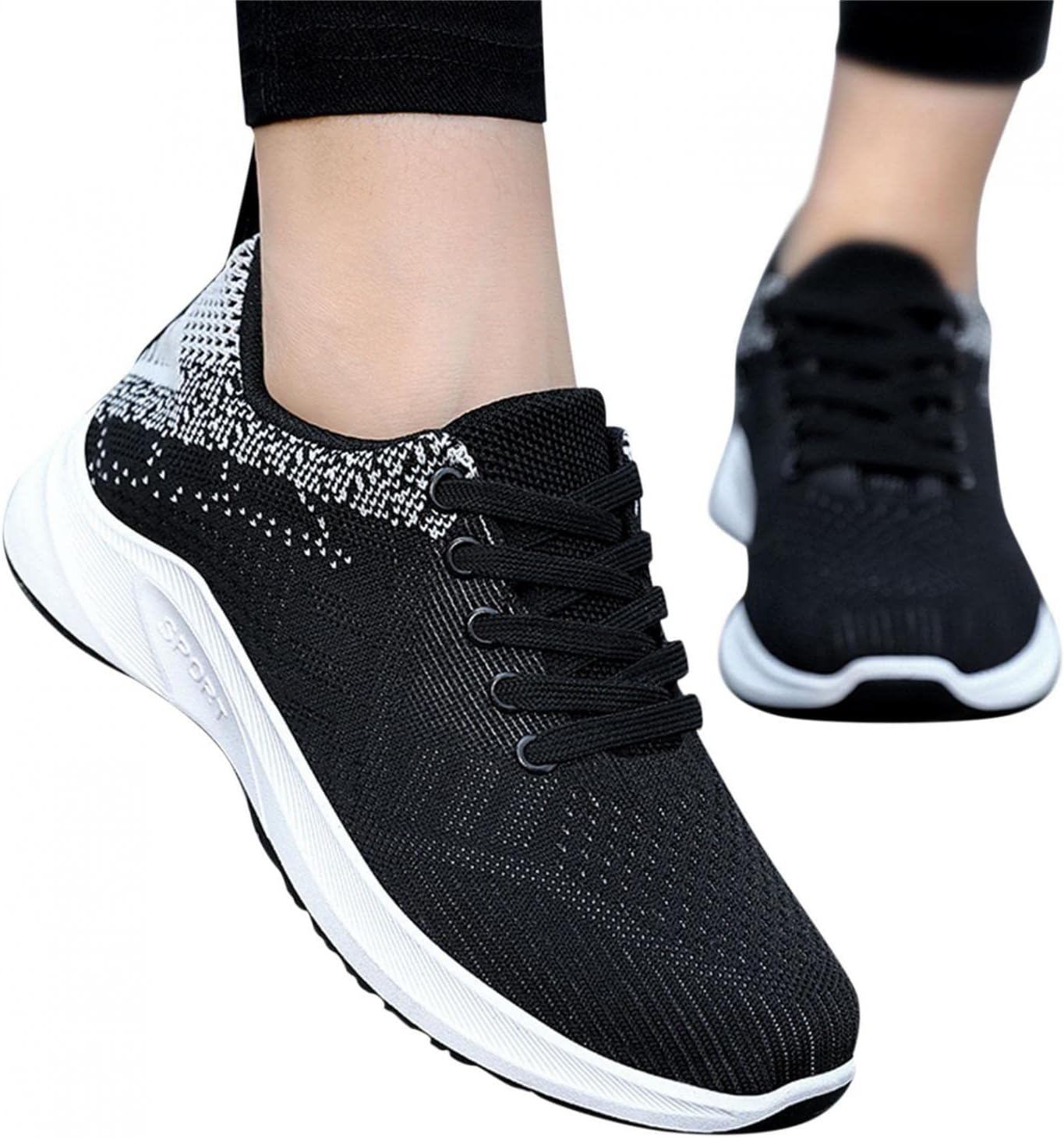 Amazon.com | Hbeylia Women Workout Running Shoes Lace Up