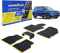 Vista 8 de Goodyear Alfombrillas de coche para todo tipo de clima, ajuste personalizado para Jeep Cherokee 2019-2023, juego de 5 piezas, forros de piso