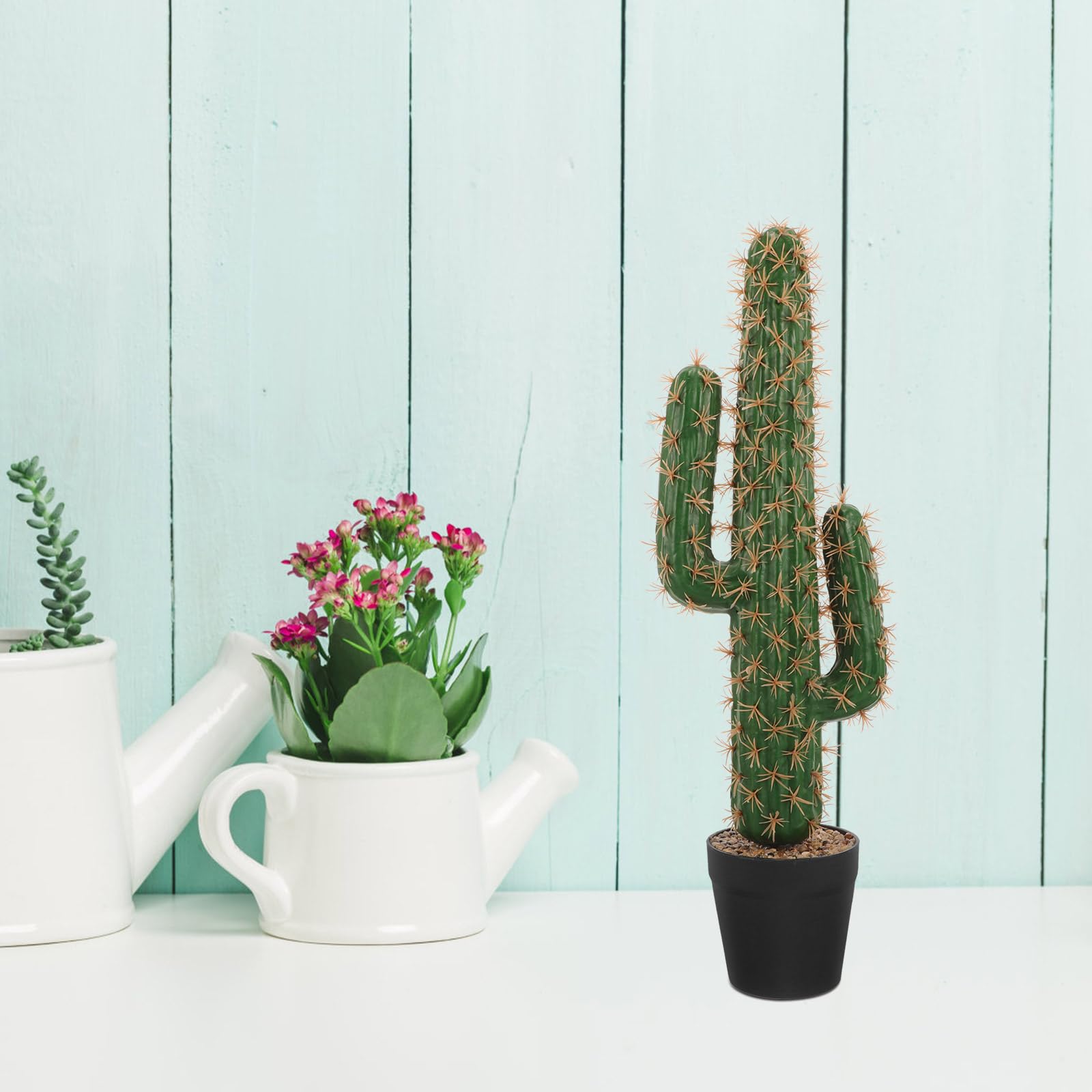 Cabilock Cactus Artificielle Fausse Fleur De Cactus Fausses Plantes Grasses en Pots Faux Gros Grandes Fausses Plantes De Simulation De en Faux Saguaro Ornements Bureau Plas