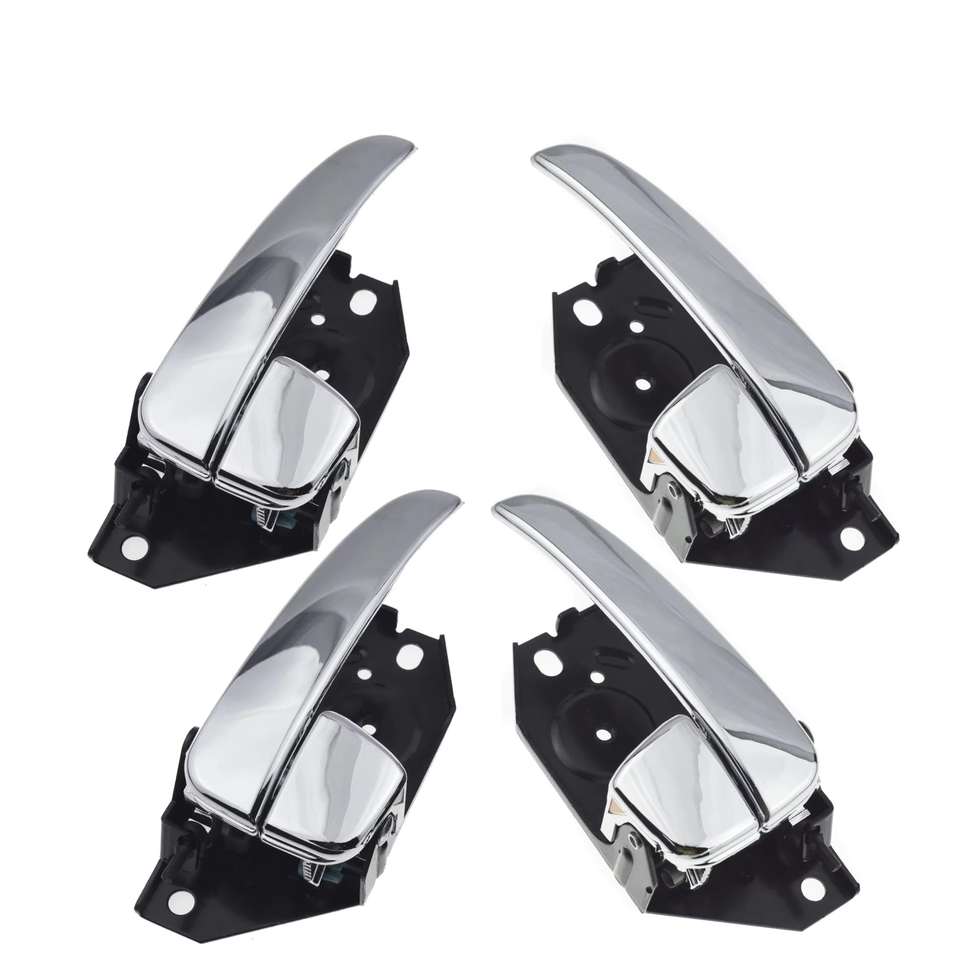 Ksjosji Front Or Rear 4 Side Interior Door Grab Handle 1/2/4 Piece Chrome Inside Interior Door Handle For Hyundai For Sonata 2001-2005 2.4L 2.7L Front Rear Left Right Interior Door Handle Replacement(Front Or Rear 4 Side)