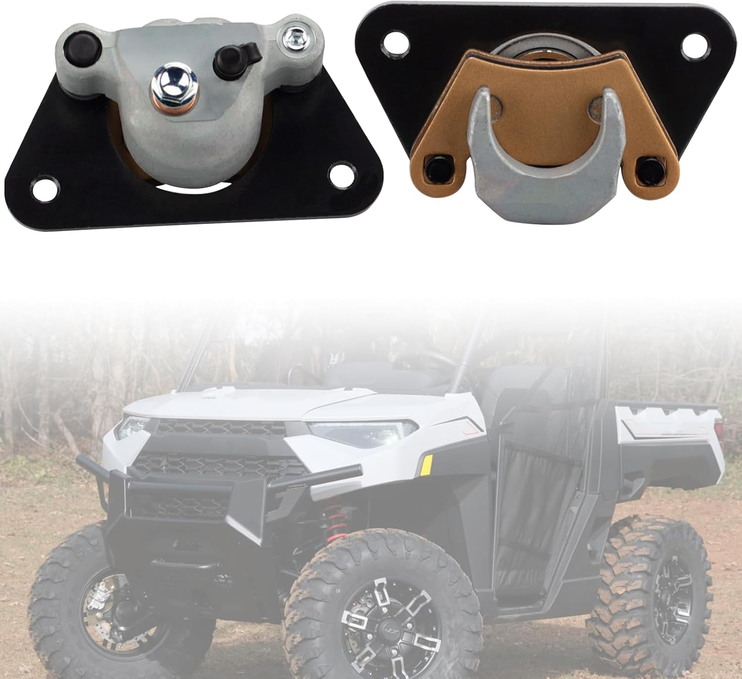 Rear Brake Calipers, Compatible with Polaris 2018-2024 Ranger 1000, Compatible with Polaris 2019-2024 General XP 1000, Replace Part Number 1912815 1912816 1912817