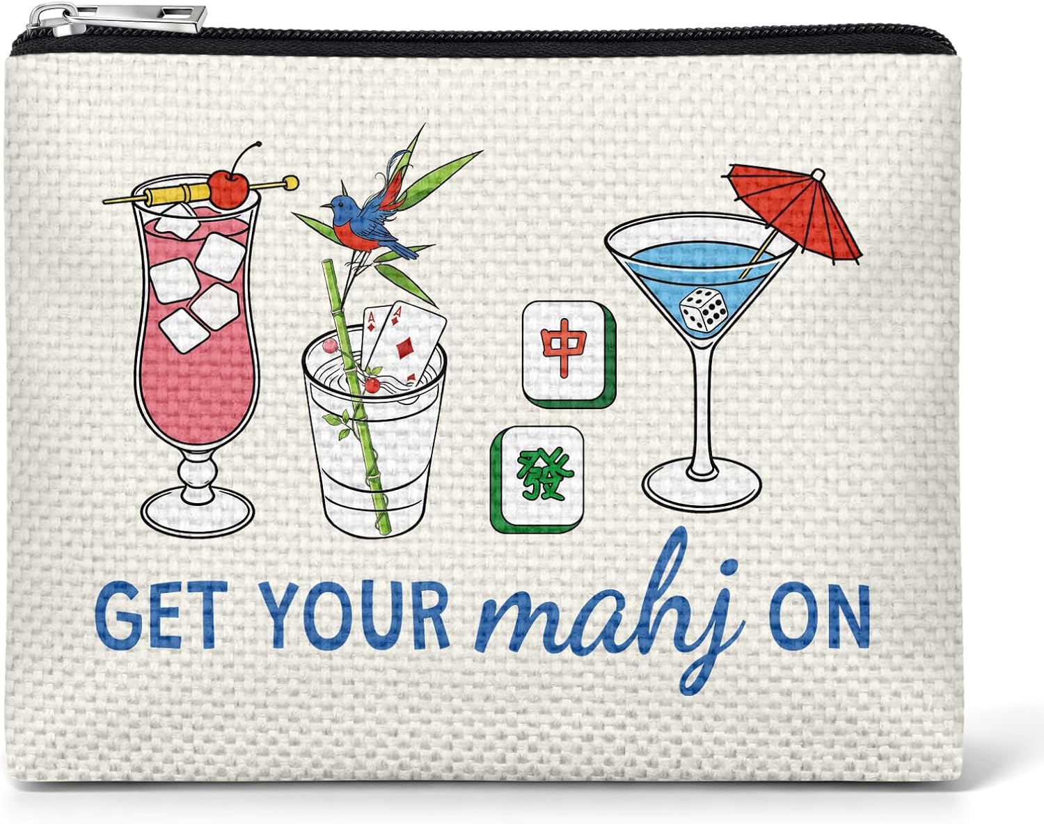 Mahjong Gifts for Women Coin Purses Mahjong Lover Gift for Mahjongs Players Game Lover Friends Enthusiasts Change Purses Mah Jongg Tiles Gifts for Birthday Christmas Coin Wallet