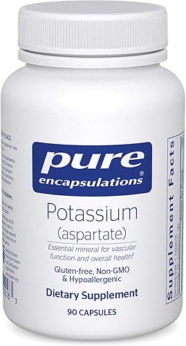 Pure Encapsulations Potasio (aspartato) | Suplemento hipoalergénico para apoyar los nervios, los músculos, el flujo sanguíneo y la salud