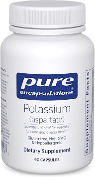 Pure Encapsulations Potassium Aspartate | Hypoallergenic Supplement to Support Nerves, Muscles, Blood Flow, and Cardiovascular Health* | 90 Capsules