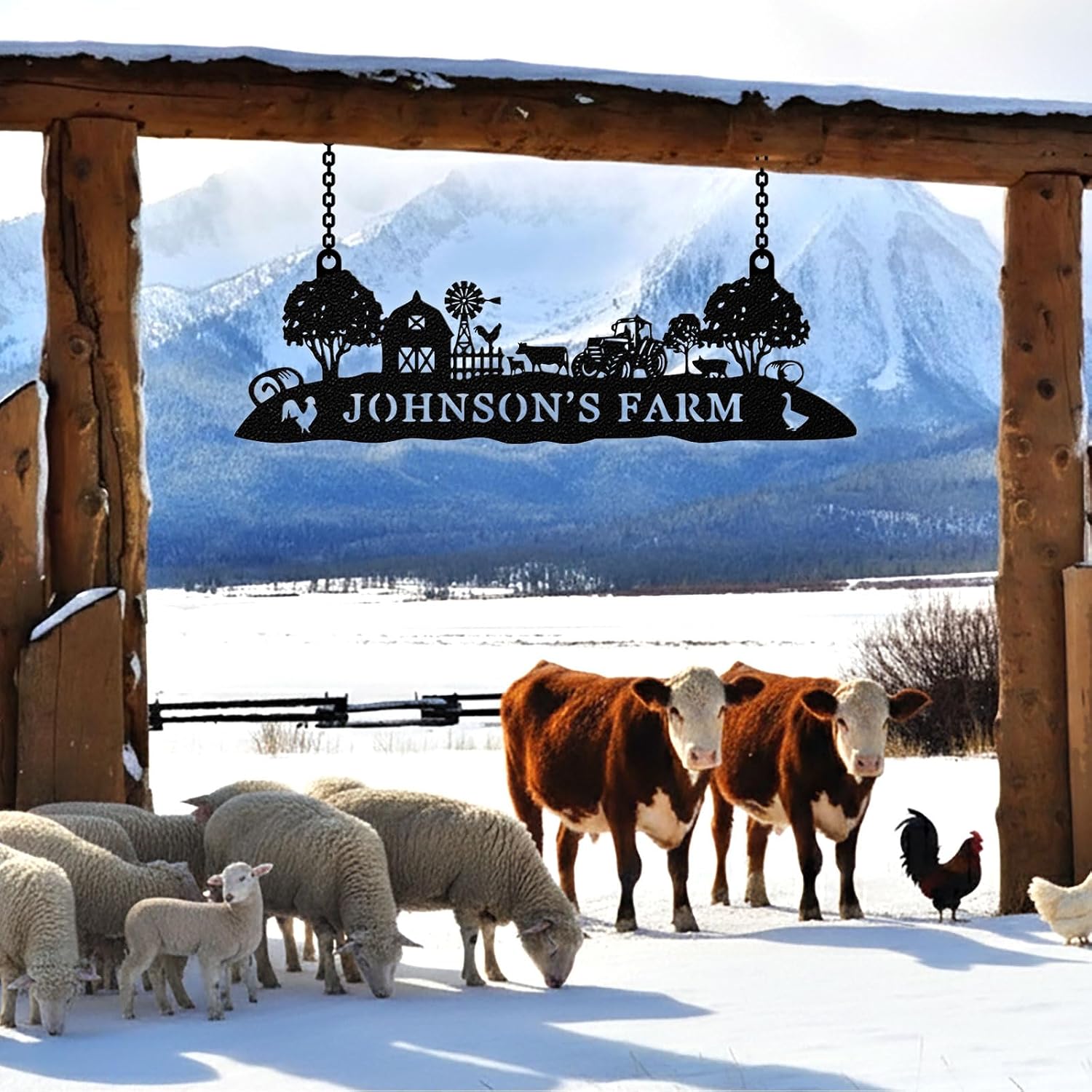 Personalized Farm Sign, Custom Farm Metal Signs Outdoor image 5