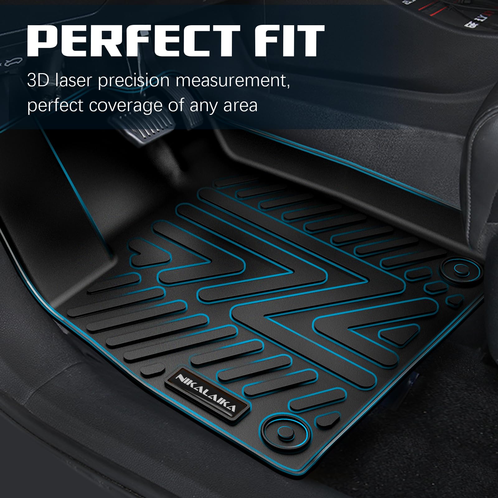 NIKALAIKA Floor Mats Trunk Mat with Backrest Mat for Honda Pilot 2023 2024 2025 2026 All Weather Protection — view 2