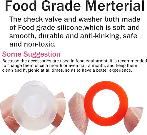 Miniatura 2 de 5 válvulas de retención de acoplador de barril de cerveza y 5 juntas de lavadora de cerveza, válvulas de retención de gas, acoplador de barril