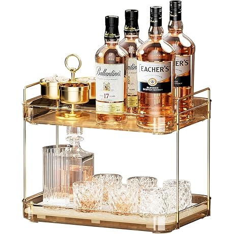 Whiskey Tray, Six Piece Glass Bathroom Accessory Set