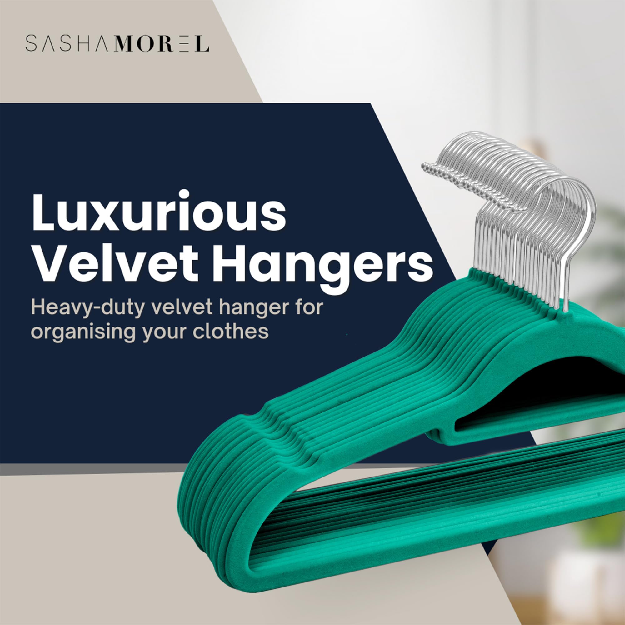 Sasha Morel 20 Pack Velvet Coat Hangers - Image 2