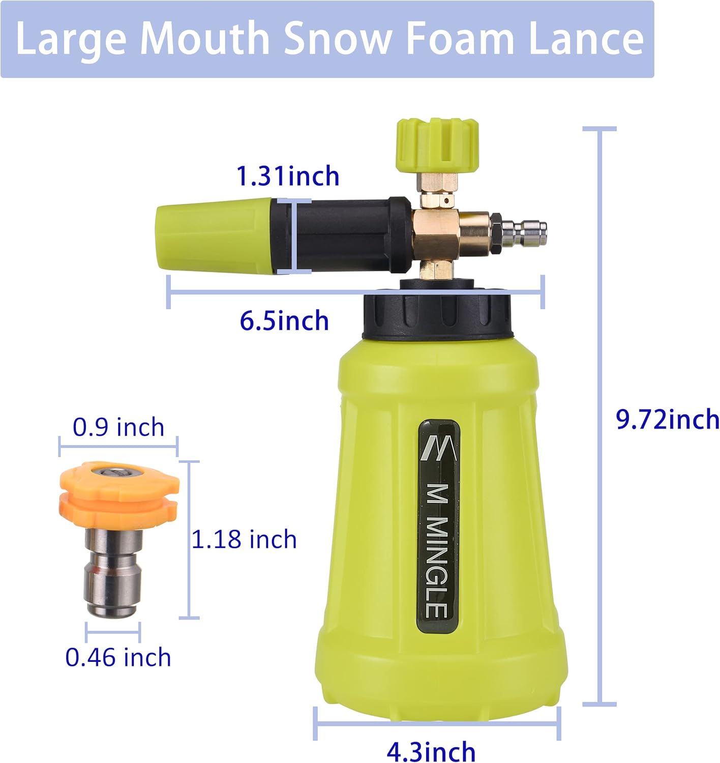 M MINGLE Foam Cannon for Pressure Washer, Ultimate Pressure Washer Adapter Set
