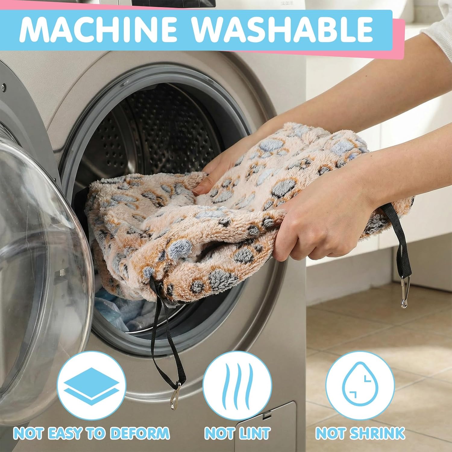 6 Pcs Ferret Cozy Cage Accessories Triple Rat Cage Hanging Hammock Guinea Pig Cube Hammock Chinchilla Bed Hideout Small Animals Toy Accessories Sugar Glider Squirrel Hamster (Cute Paws)