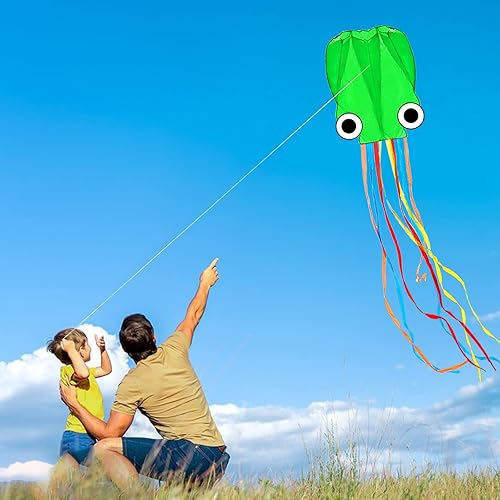 Miniatura 3 de Mint's Colorful Life 3 Pack Octopus Kite, Large 3D Software Kites for Kids and Adults with Long Tail, Huge Easy Flyer Kites for Beach Trip Family