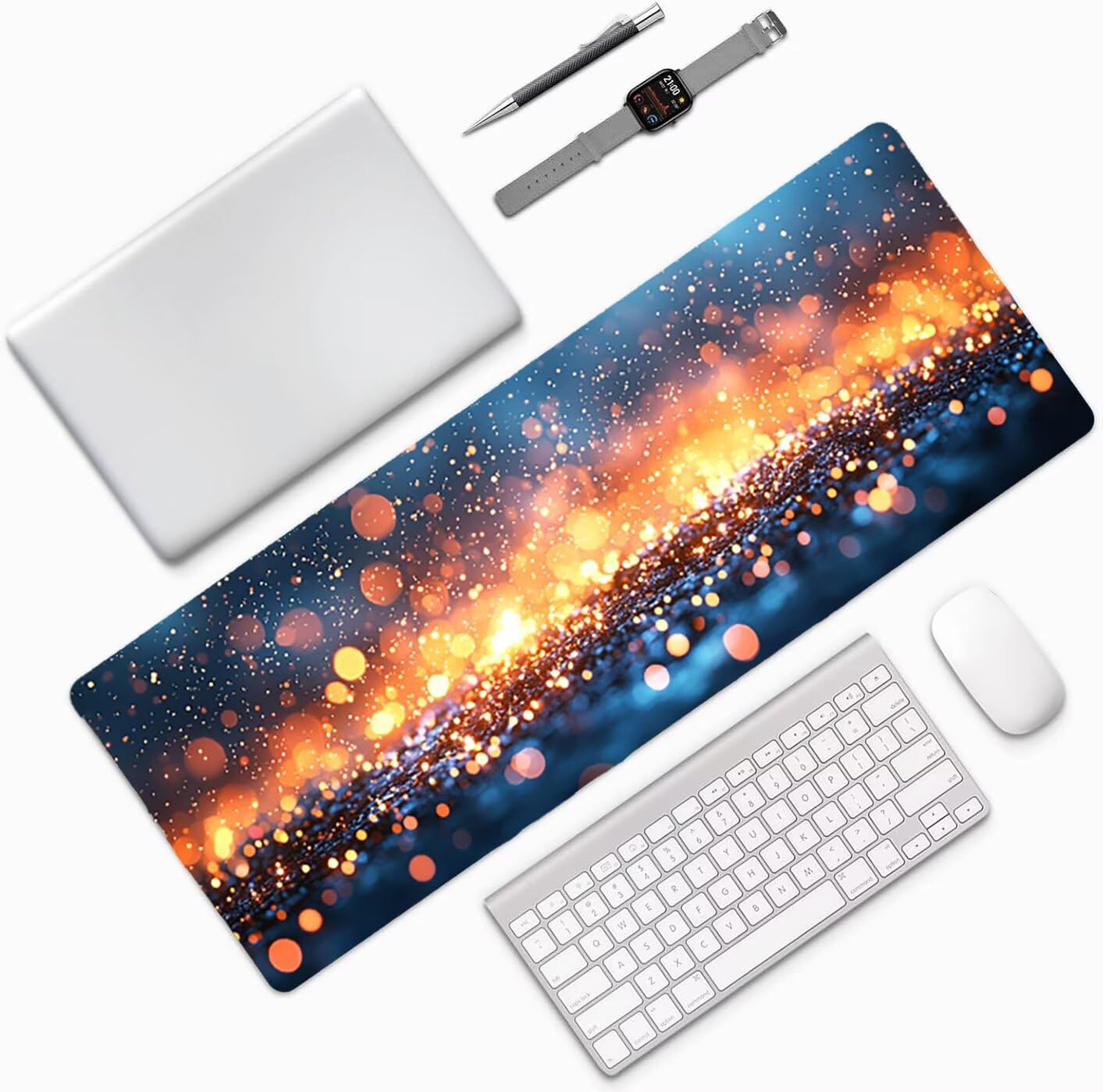 Lpfieonn Modern Schreibtischunterlage XXL, Landschaft Schreibtischunterlagen Großes, Gaming Mousepad XXL mit ernähter Rand und Rutschfeste Gummibasis, Desk Mat für PC/Laptop/Mausa 120x60cm PF-2474