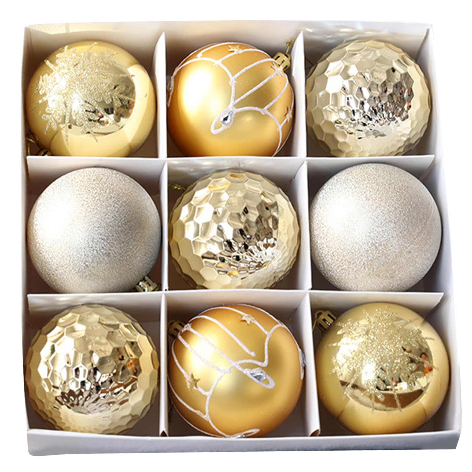 carotoe Festives Baubles for Christmas Tree Shimmering Decorations for Party and Home Colorful Hanging Pendants Embellishment Seasonal Tree Adornment