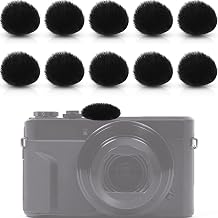 Nezyo 10 Pieces Camera Mic Windscreen Furry Camera Wind Muff Wind Cover Built in Microphone Outdoor Filter for DSLRs Mic Outdoor Windshield