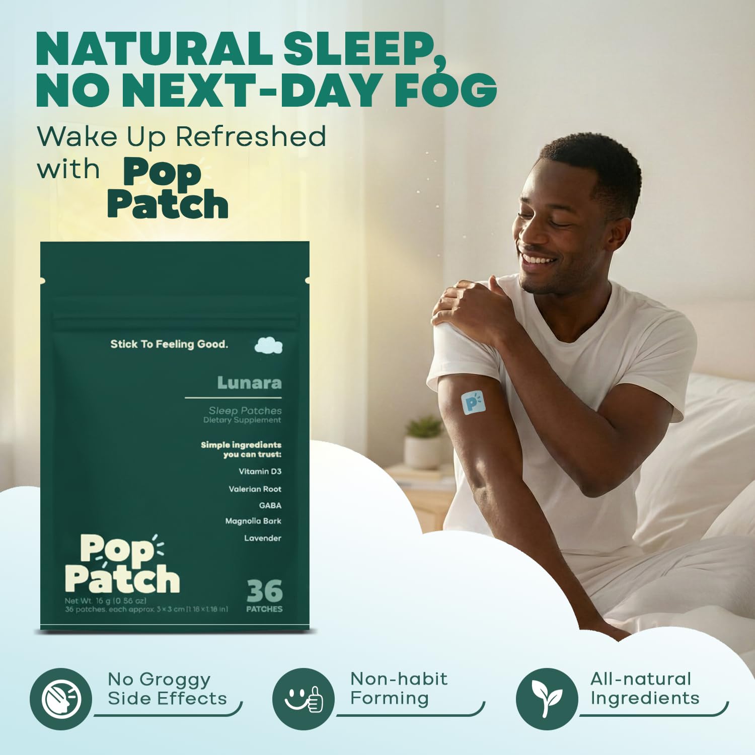 Sleep Patches, Extra Strength for Insomnia Aid (36 Patches) | Easy-to-Apply, Plant-Powered Non-Melatonin Patches with Valerian Root, GABA & Lavender for Deep, Long-Lasting Sleep (1 Pack) — Amazon image 8