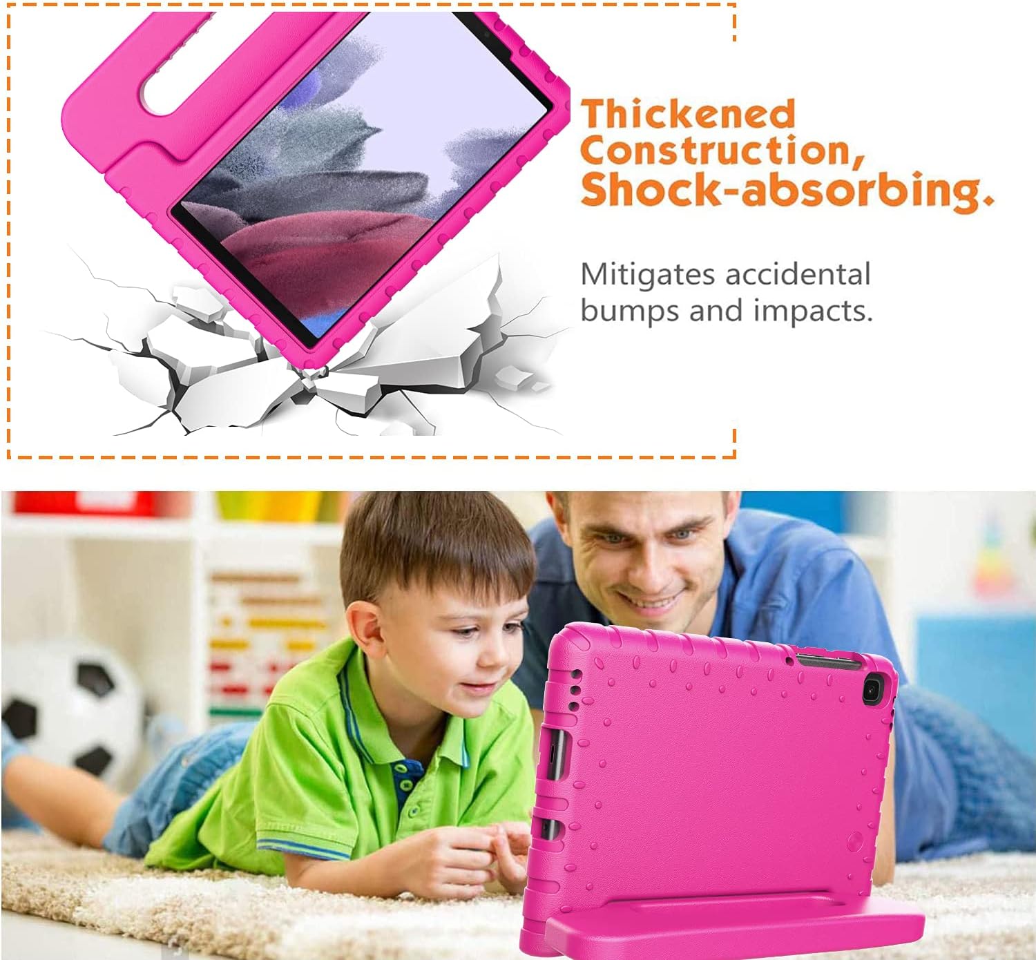 BMOUO Samsung Galaxy Tab A7 Lite Case for Kids,Galaxy Tab A7 Lite Case,Shockproof Lightweight Convertible Handle Stand Case for Samsung Galaxy Tab A7 Lite 8.7" 2021 (SM-T220/T225),Rose : Electronics