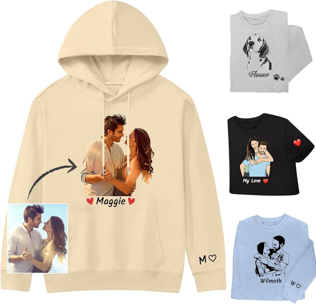 Felpa Con Cappuccio Personalizzata Con Foto, Felpa - Foto 5