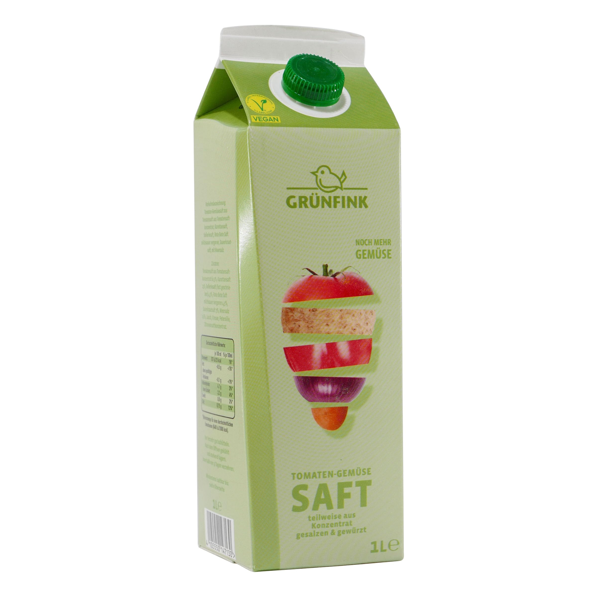 Grünfink Tomaten-Gemüsesaft, 8er Pack (8 x 1 l)