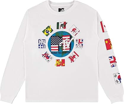 Amazon.com: Mens MTV Long Sleeve Shirt - #TBT Mens 1980's