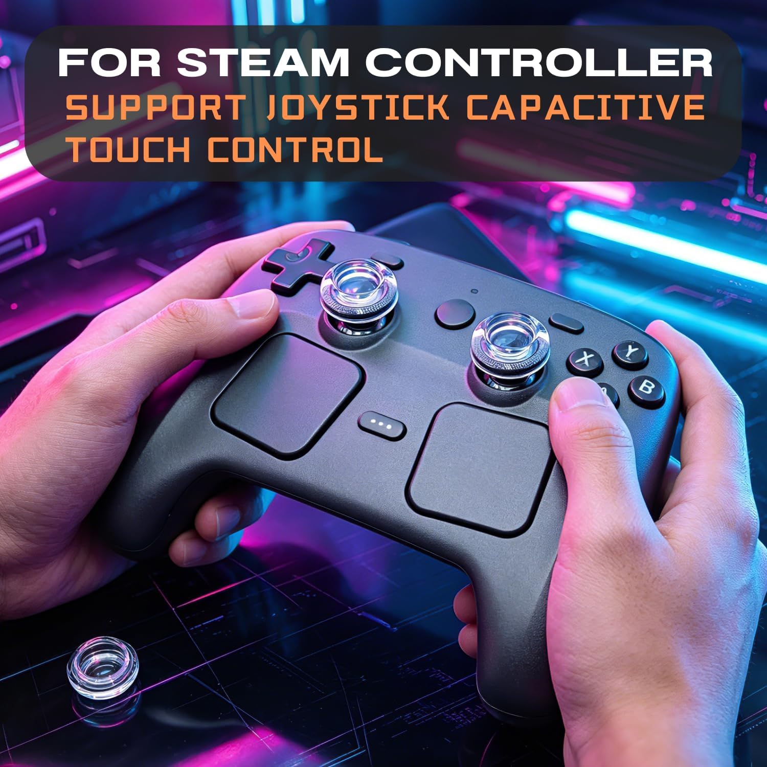 Luck&Link Transparent Thumb Grips for Steam Controller, Joystick Caps for Steam Controller2 Thumbstick Cover(for Steam Controller) image 4