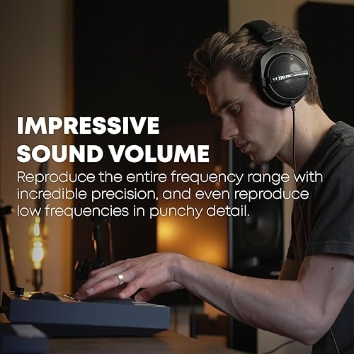 Vista 30 de DT-770-PRO-32 cerrado dinámico para aplicaciones de control y monitoreo de auricular Beyerdynamic, 32 Ohmios, Gris