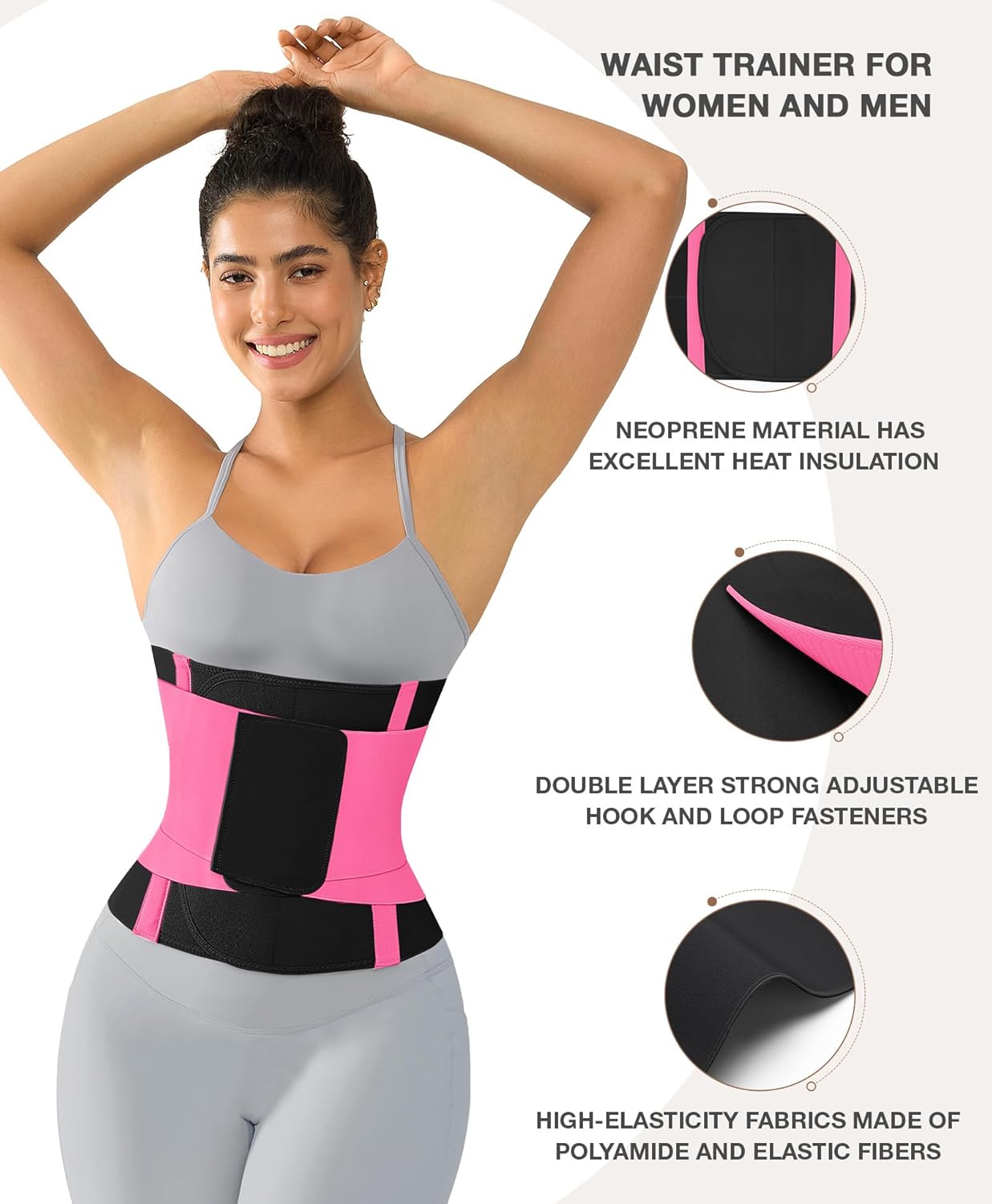 Lover-Beauty Waist Trainer for Women and Men Belly Fat Tummy Control Belt Long Torso Workout Waist Cincher Trimmer - Image 2