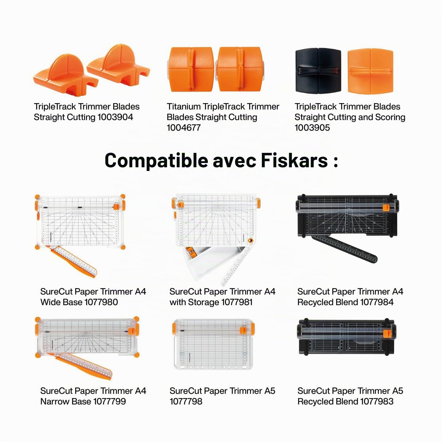 Fiskars, Massicot avec Tiroir de Rangement, SureCut, Format A4 Vertical | Format A3 Horizontal, Ligne de Coupe, 3 Lames de Coupe TripleTrack Incl., 1077981